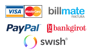 Betalning med Kontokort, Swish, PayPal, Faktura och Bankgiro